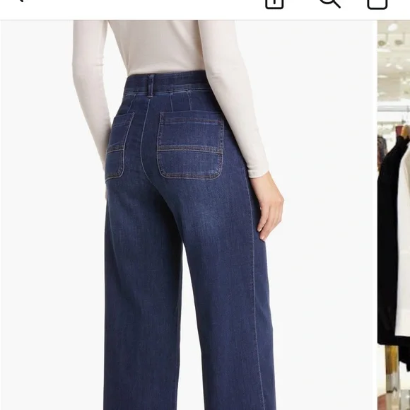 Wit & Wisdom Blue Flare Wide Leg Jeans - Picture 3 of 4